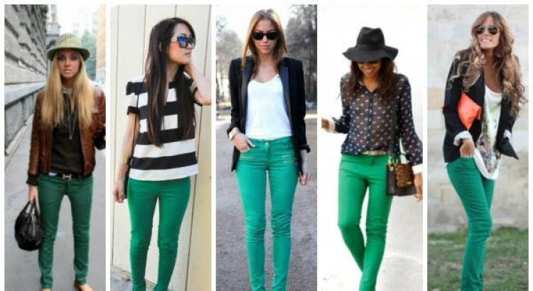 С чем носить зелёные брюки